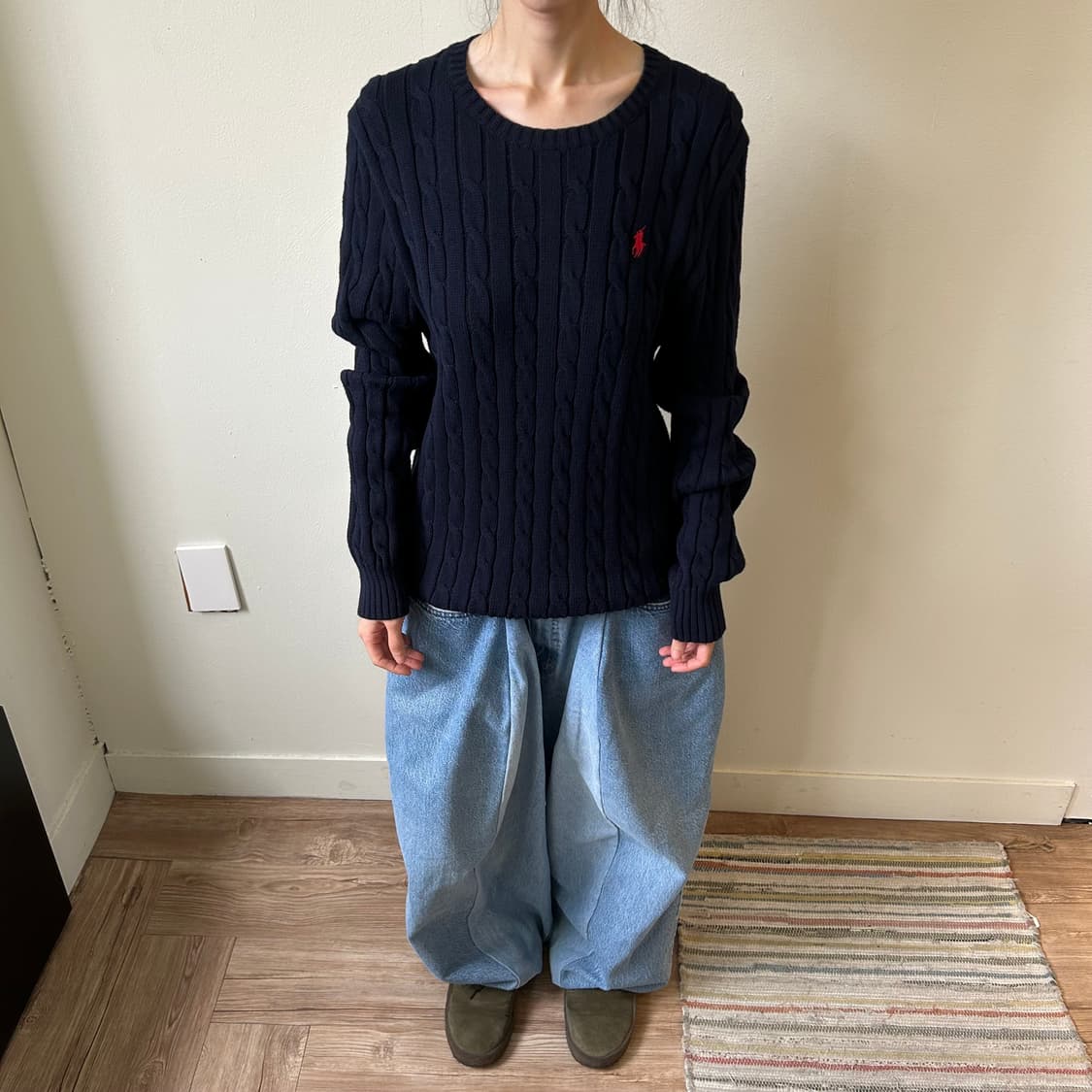 폴로랄프로렌 네이비 케이블 스웨터 상품이미지1