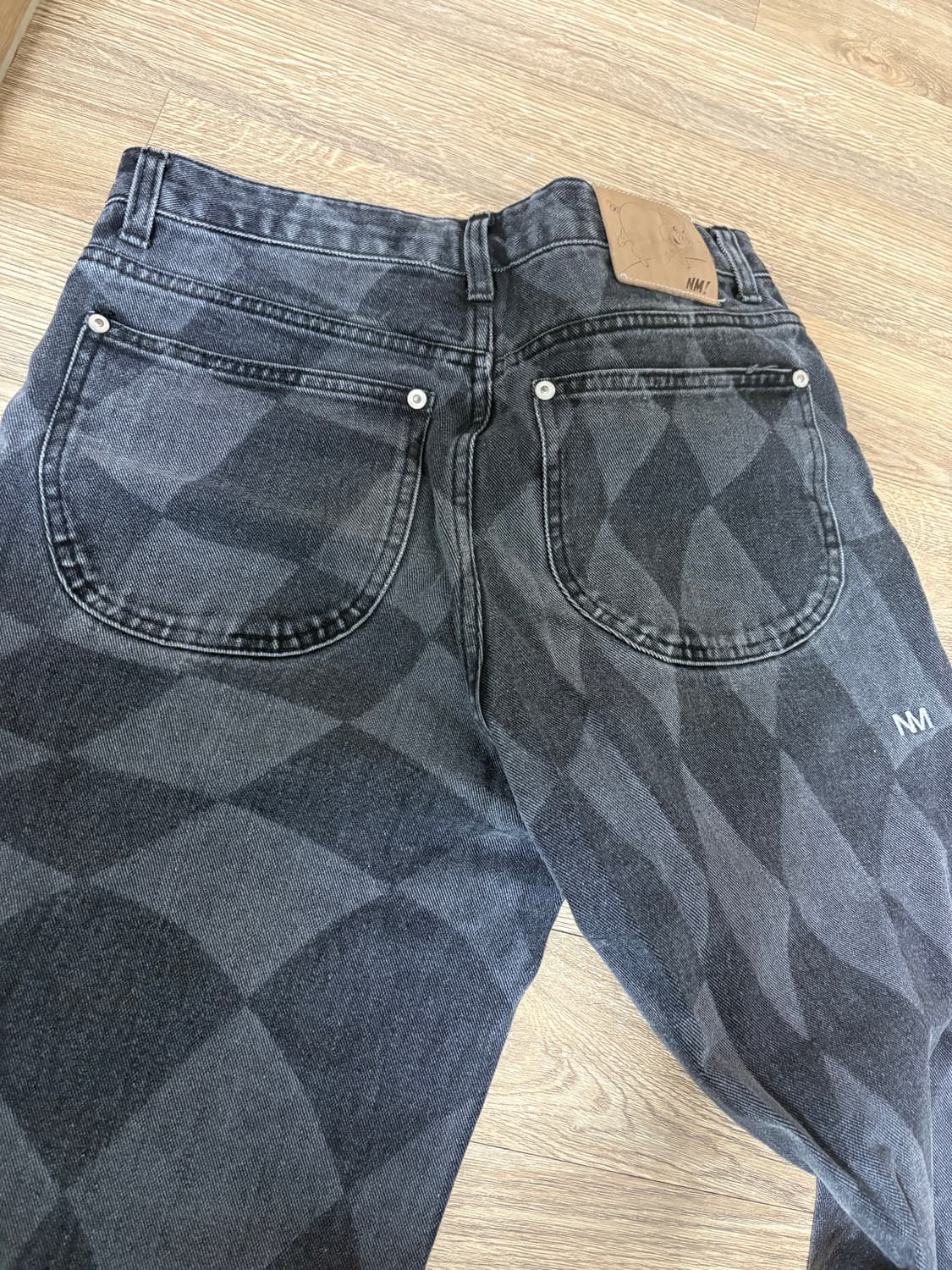 노메뉴얼 체커보드 데님 상품이미지2