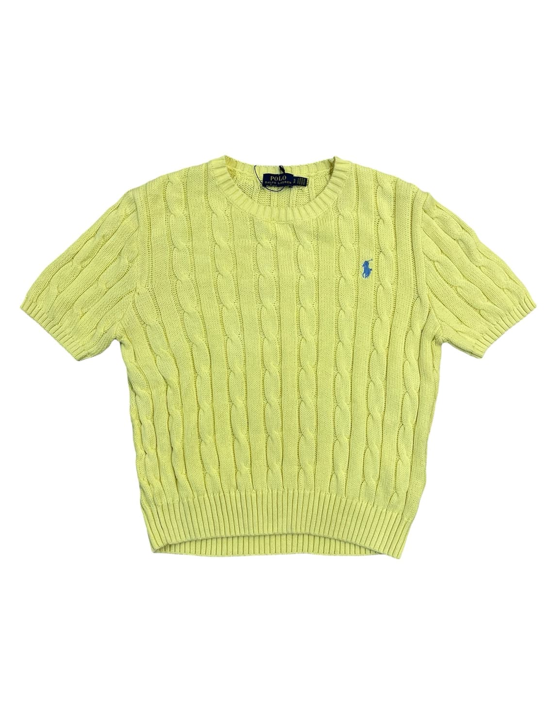 폴로 랄프로렌 반팔 꽈배기 니트 옐로우 S #csz4148 상품이미지3