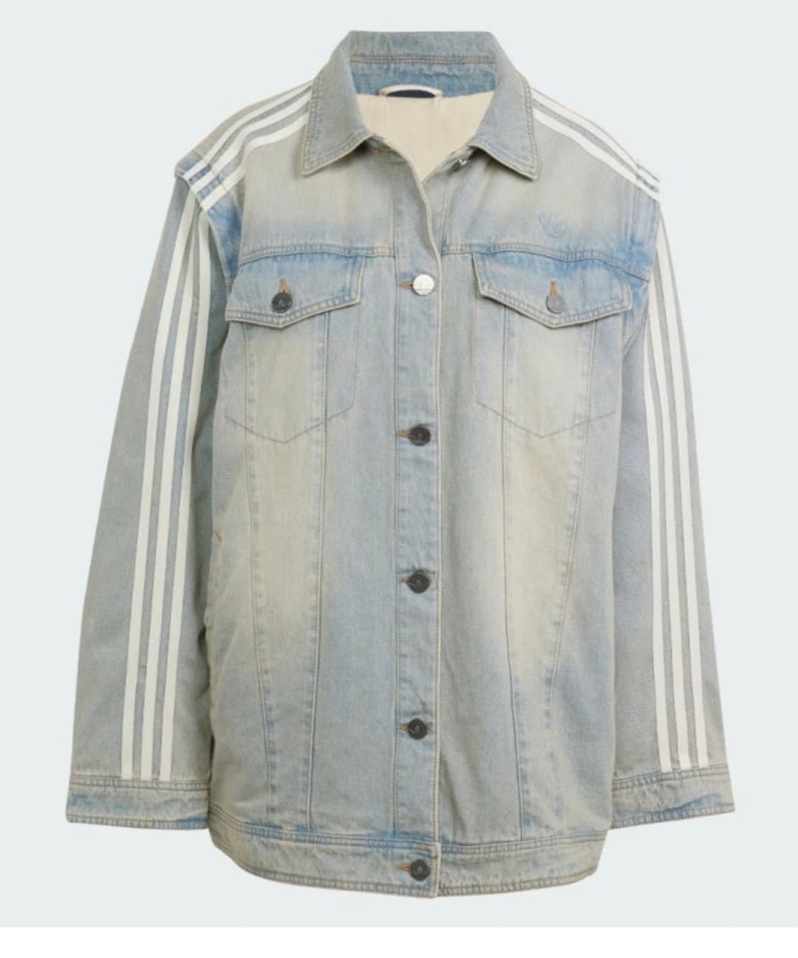 아디다스  투인원 데님 셔츠 자켓 블루 m사이즈 /us 상품이미지3