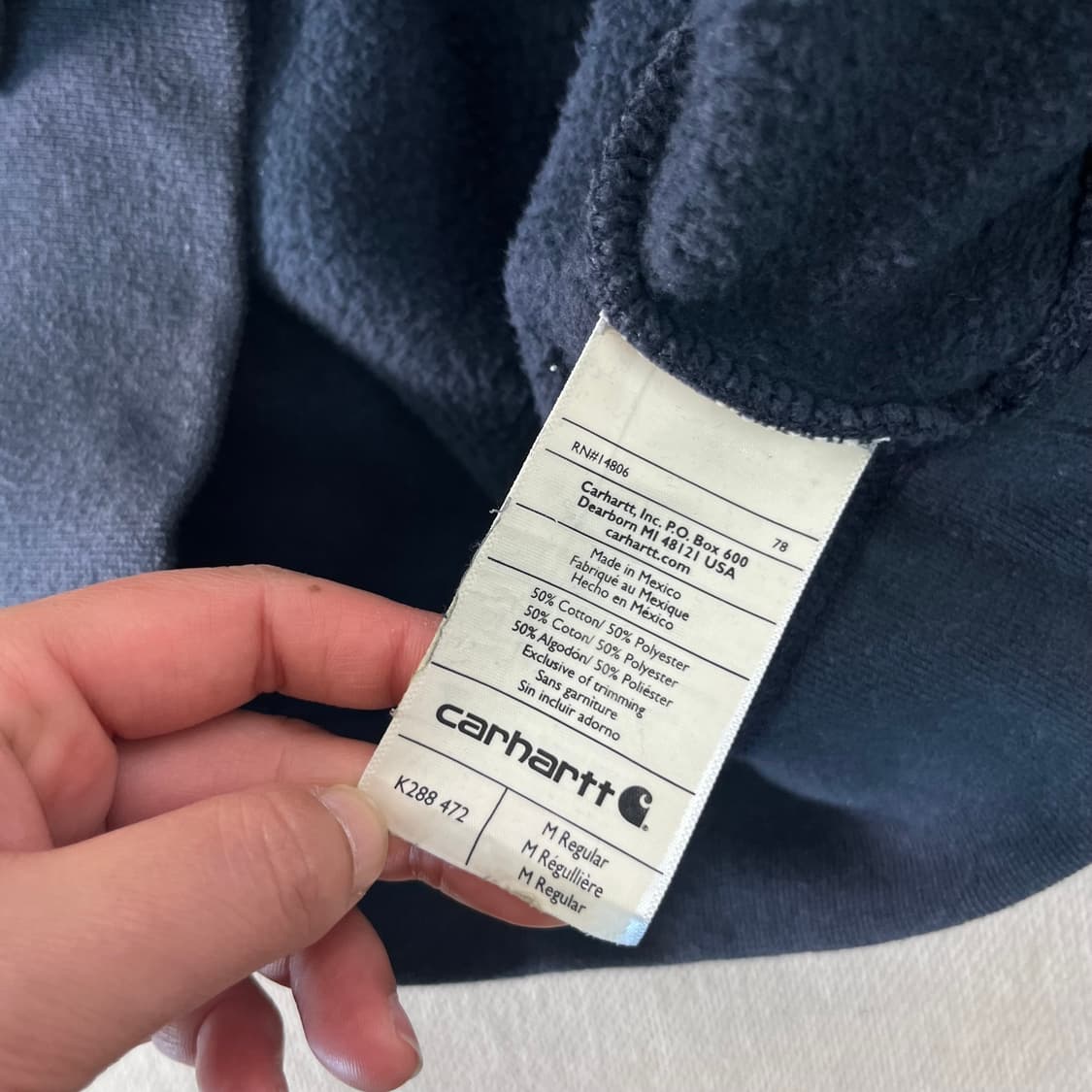 105 칼하트 사이드라인 네이비 후드티 상품이미지6