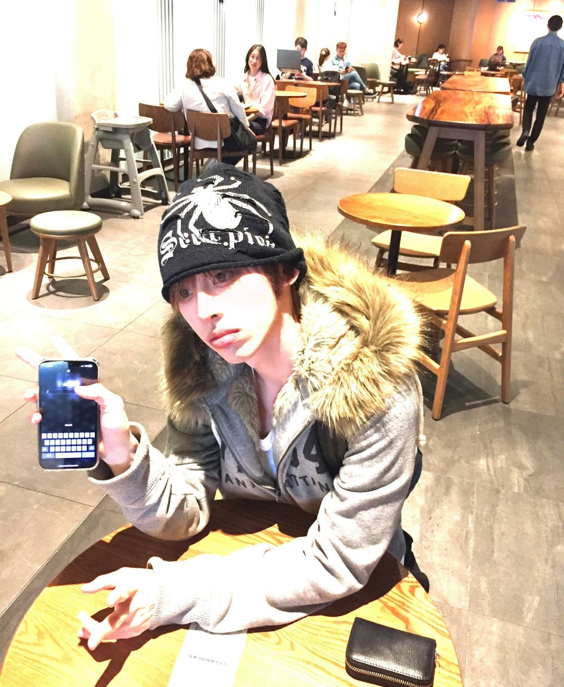 후아유 빈티지 갸루 Y2K 그레이 울프죠 S 상품이미지1