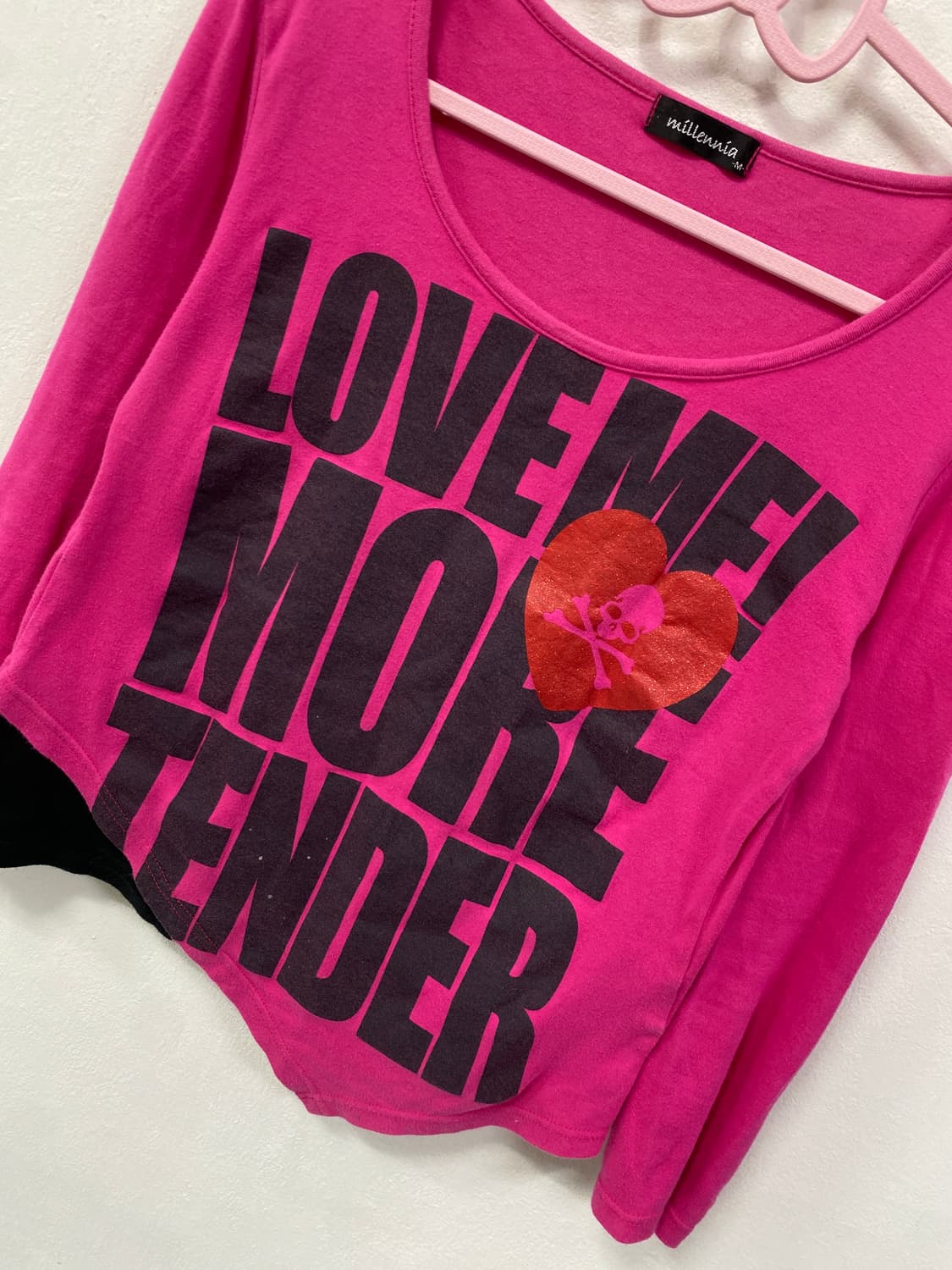 [MILLENNIA] 펑크 해골 하트 핑크 롱슬리브 상품이미지8