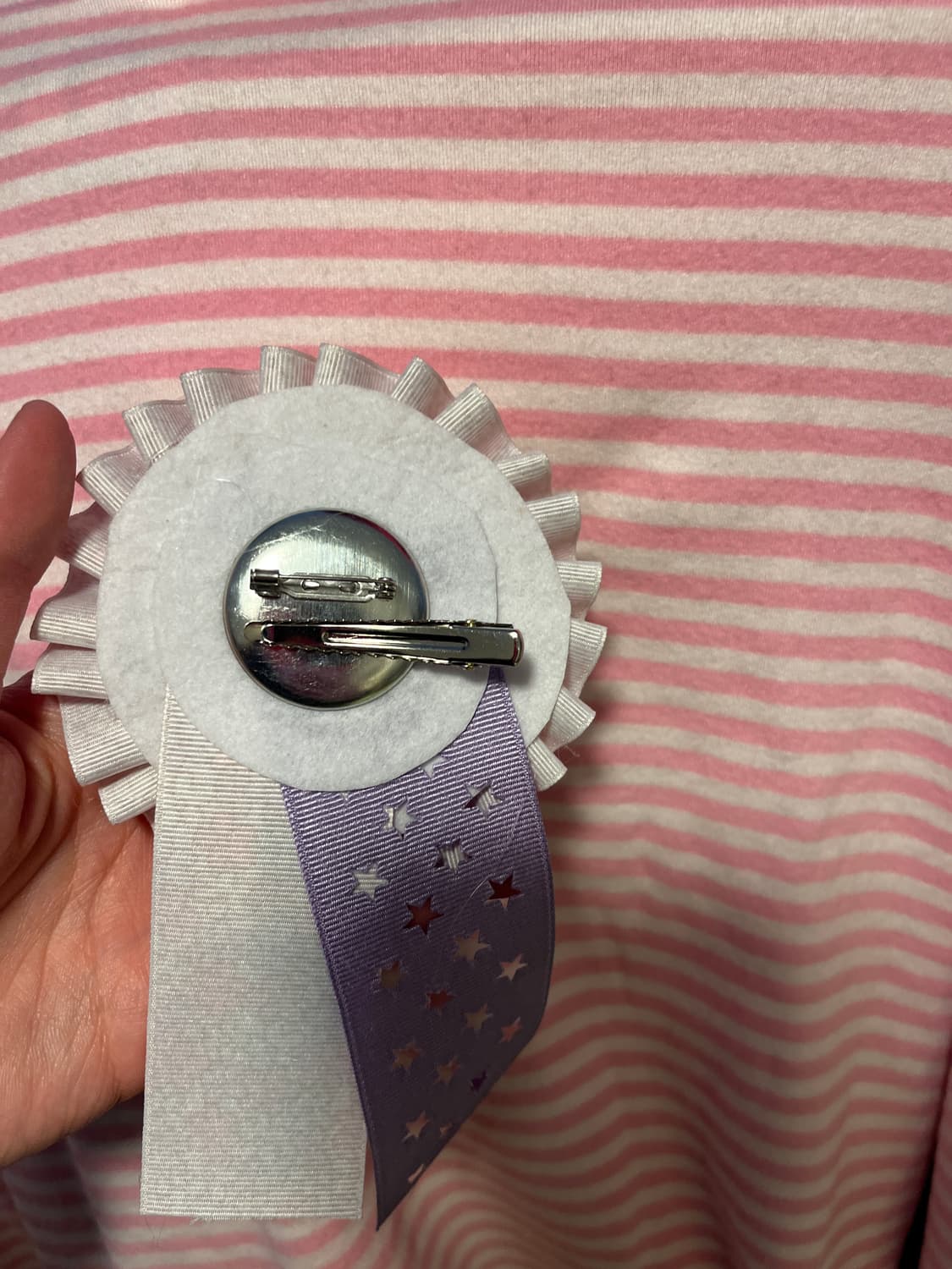 연핑크 스트라이프 후드티 + 로제트 세트 🍓 상품이미지4