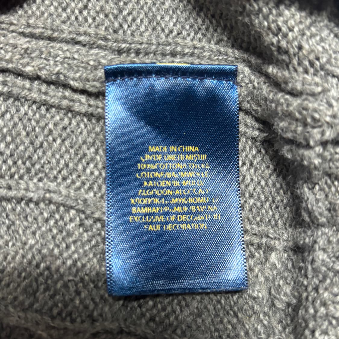 M 폴로랄프로렌 그레이 케이블 니트 상품이미지5