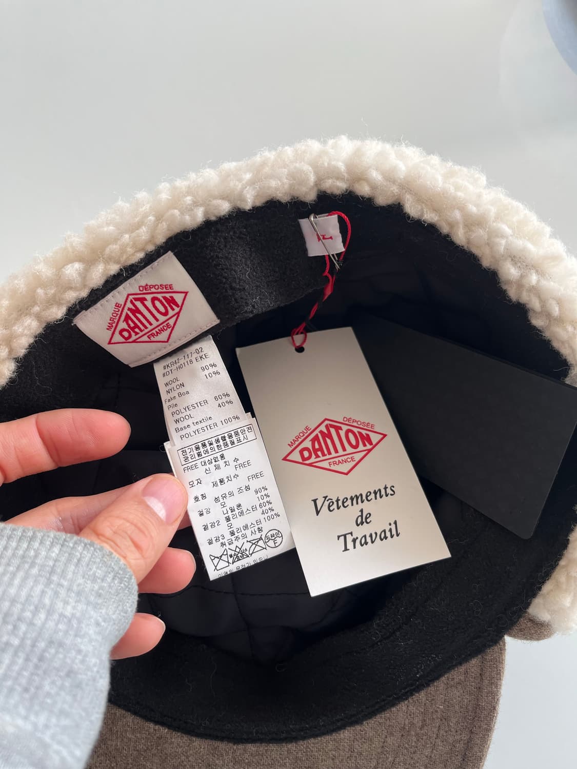 단톤(Danton) 울 보아 6패널 캡 브라운 상품이미지3