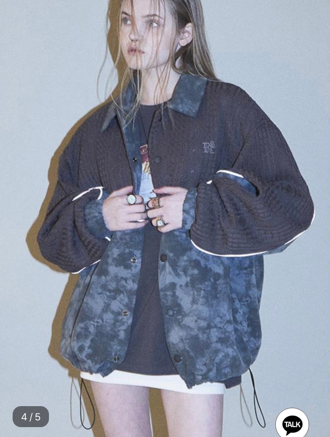 RSSC KNIT & DYED DENIM JACKET - CH/BR 상품이미지4