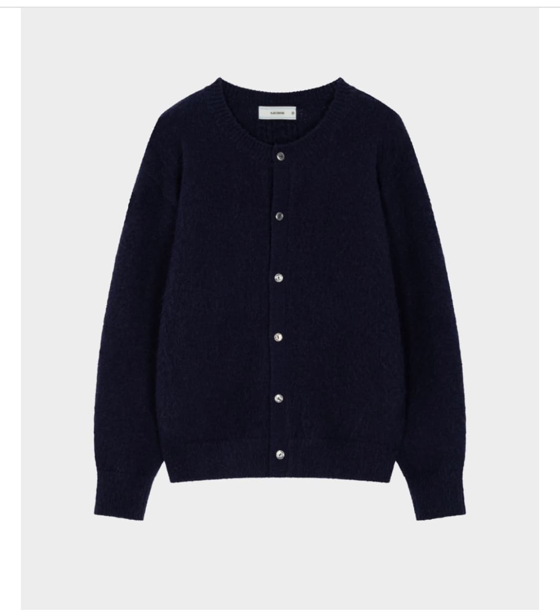 [2] 웨이비니스 모헤어 텍스쳐 라운드 가디건 딥네이비 상품이미지5