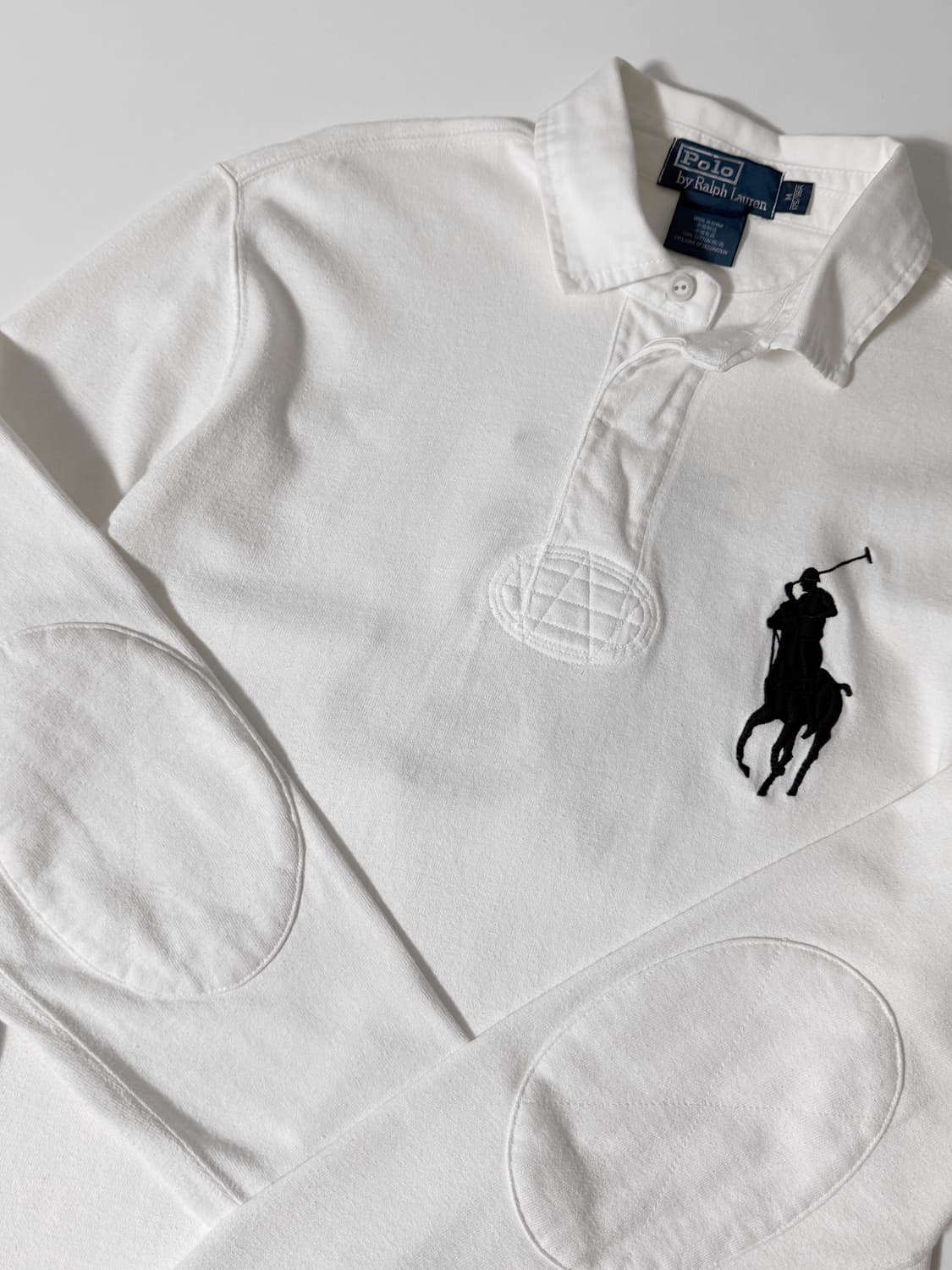폴로 랄프로렌 루즈핏 화이트 빅포니로고 럭비 스웻 셔츠 상품이미지3