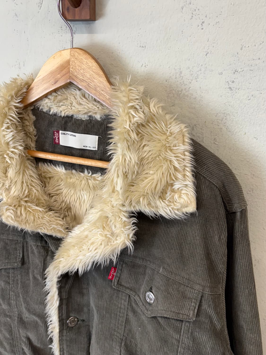 리바이스 코듀로이 쉐르파 트러커 자켓 카키 상품이미지7