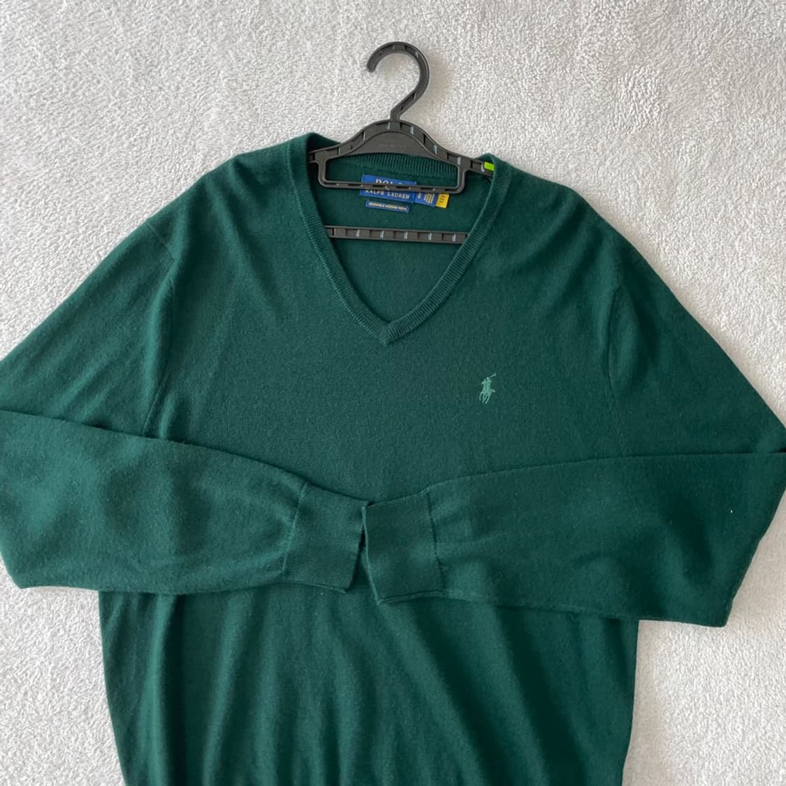 L 폴로 신형 워셔블메리노울 브이넥 니트 그린 상품이미지2