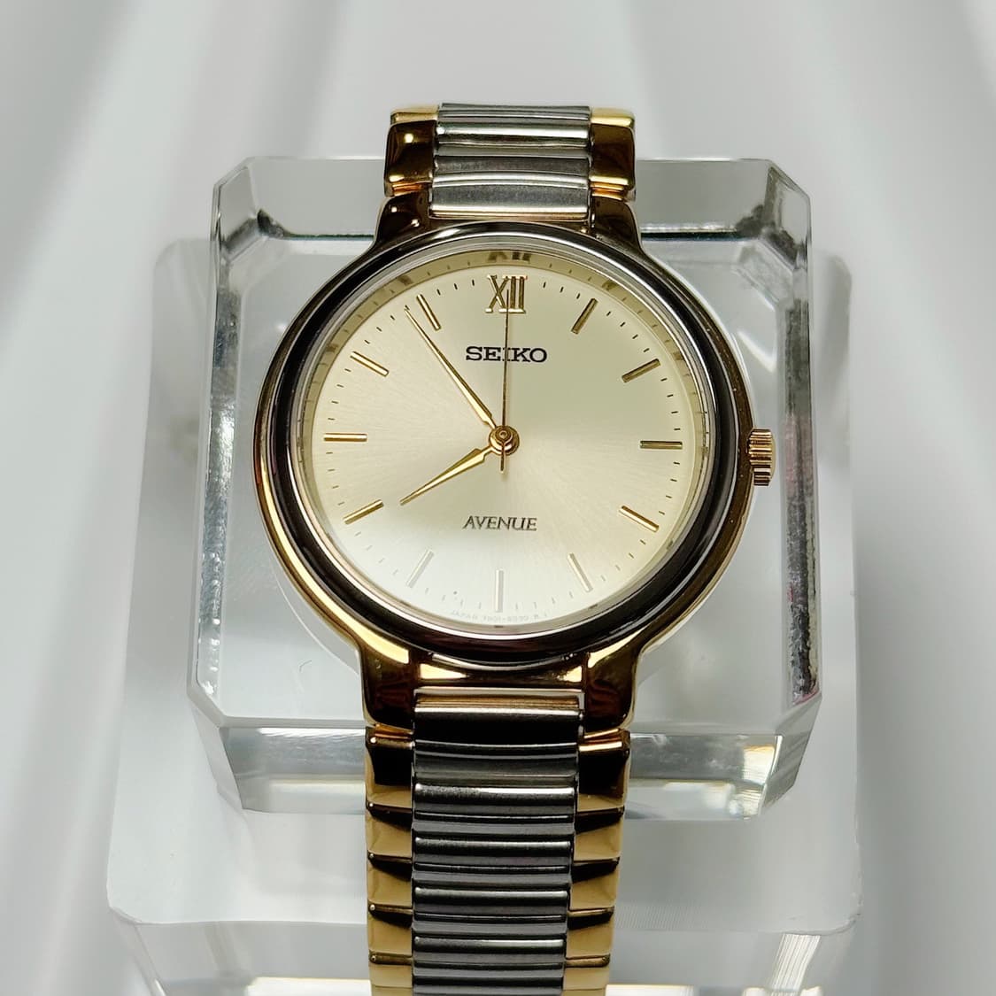 80's90's 빈티지 세이코 애비뉴 샴페인 로마 콤비 브레이슬릿 워치 상품이미지5