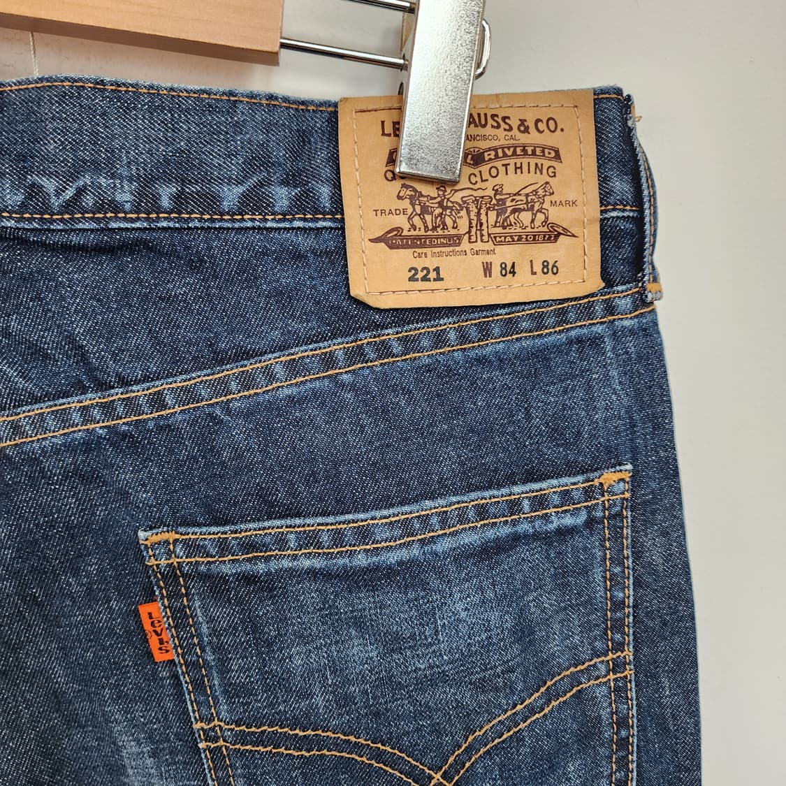 리바이스221 빈티지 데님 청바지 남성 상품이미지4