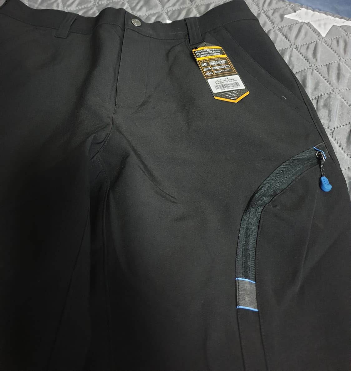 (새상품) 윌비 워크웨어 스판 작업용 등산용 팬츠 블랙 (32) 상품이미지2