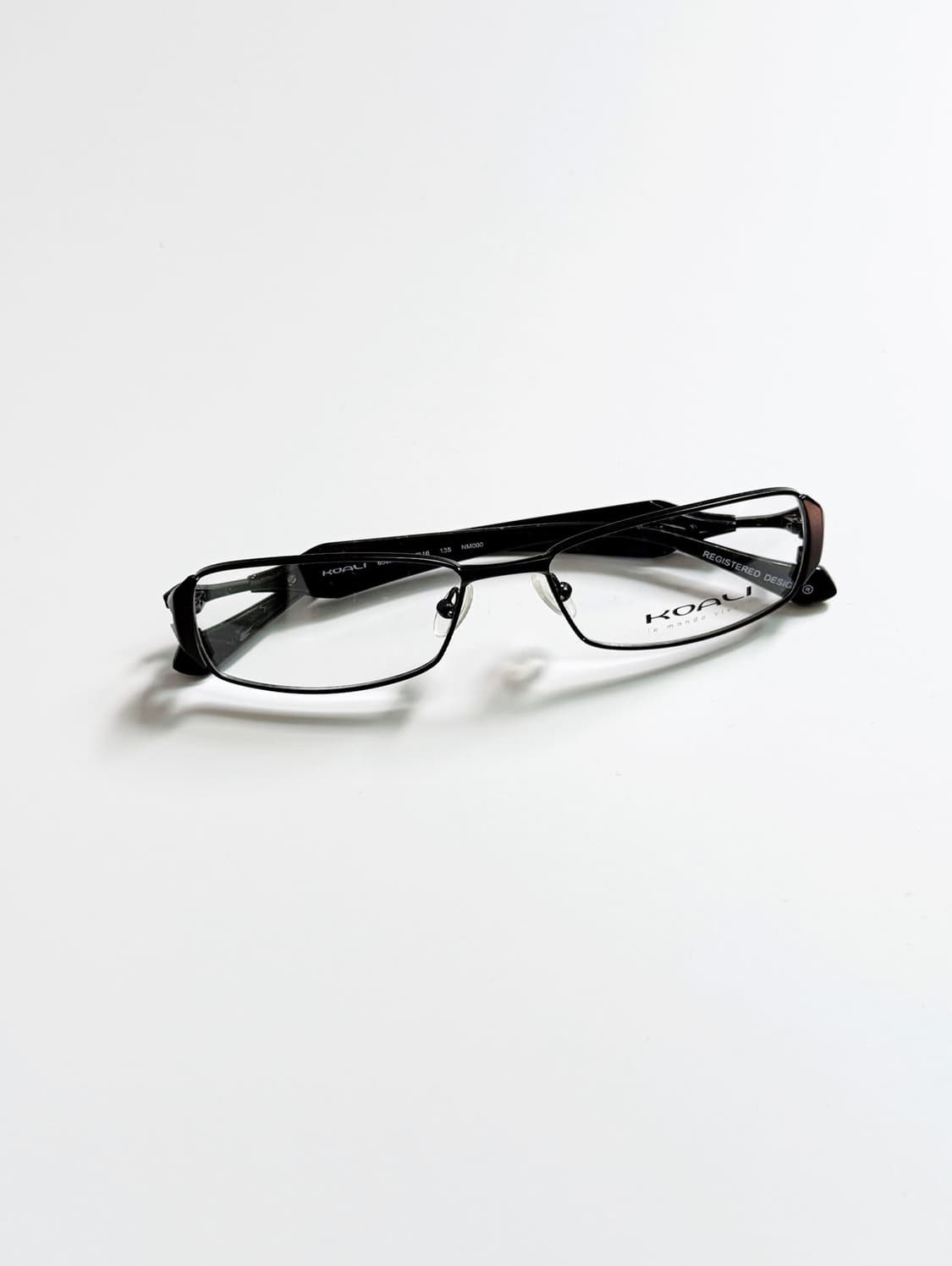 프랑스제 KOALI by Morel 블랙 슬림 스퀘어 빈티지 안경 상품이미지2