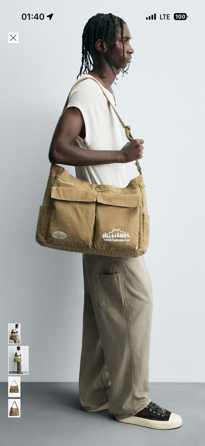 빔즈맛)) 자라 패브릭 숄더백 상품이미지1