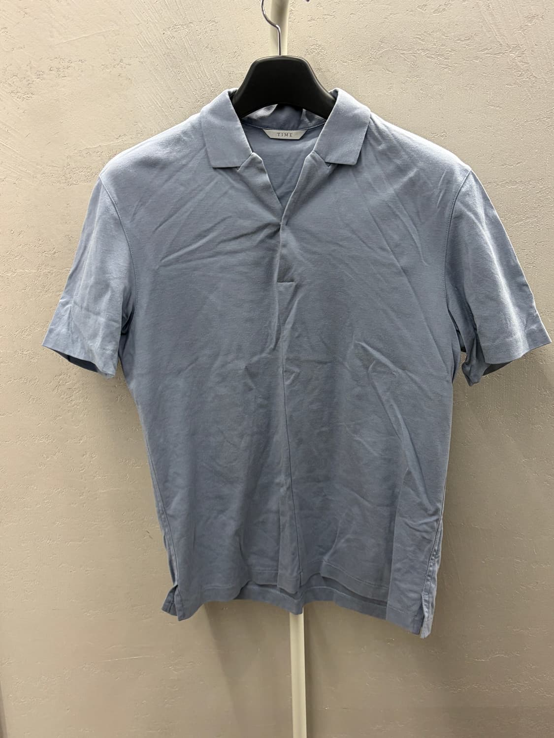 TIME 타임옴므 카라 반팔티 스카이블루 105 상품이미지2