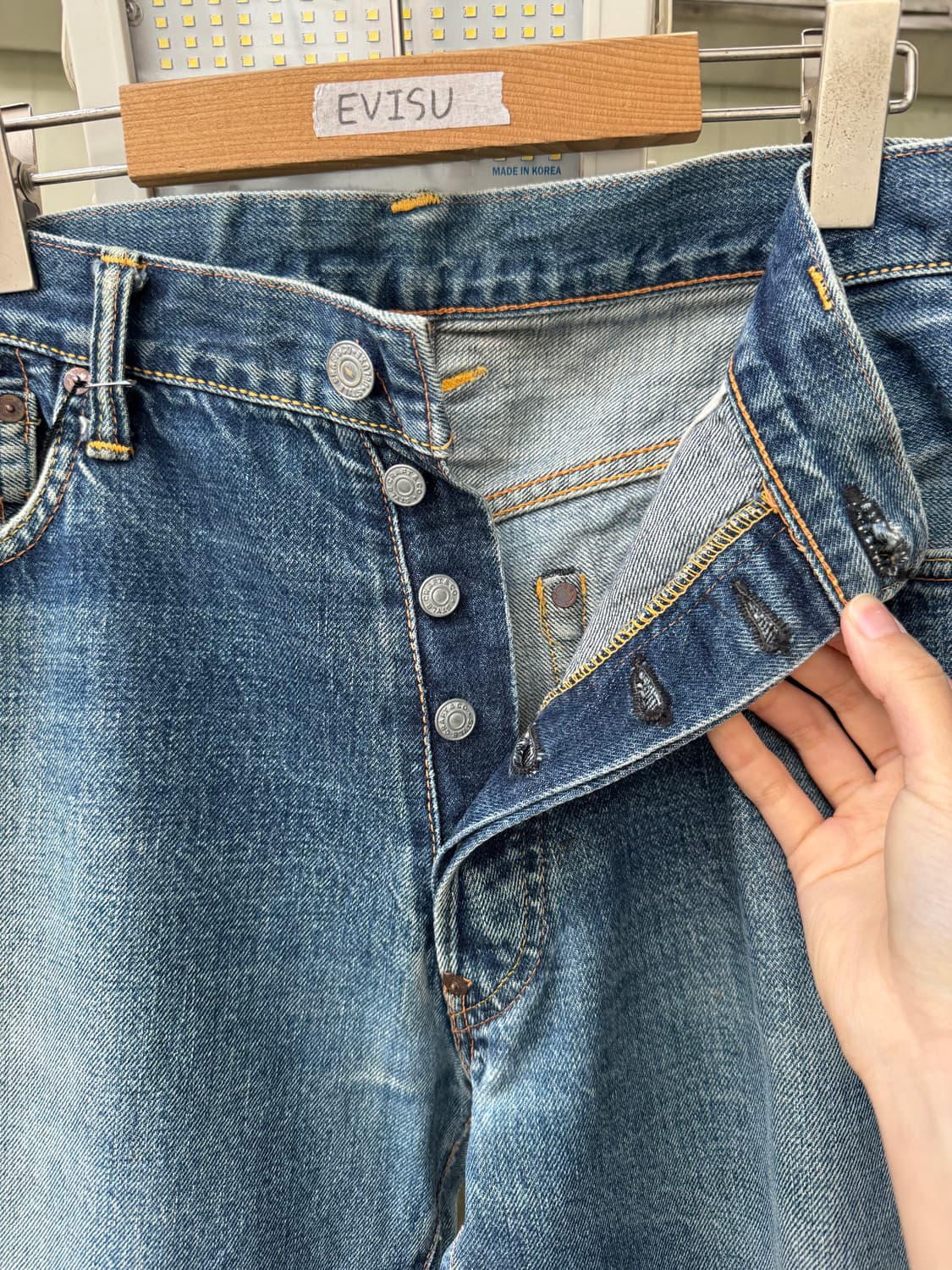 에비수 셀비지 데님 팬츠 상품이미지4