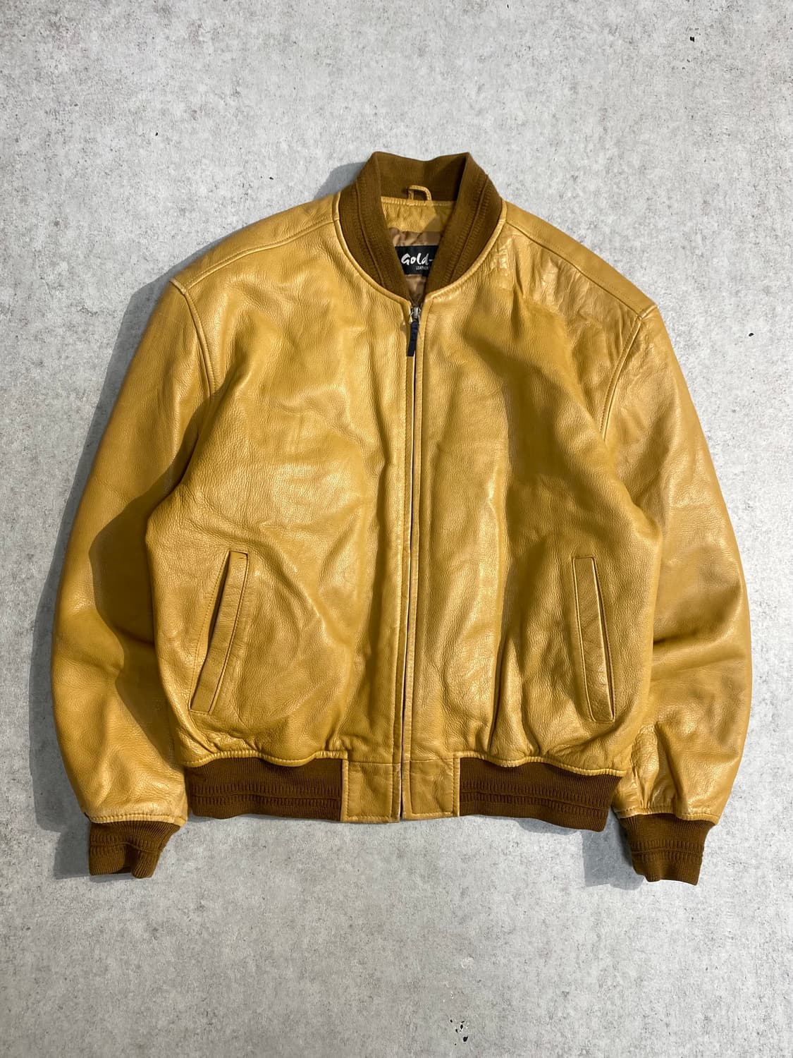 [L] 90-00s Vintage 빈티지 양가죽 레더 블루종 자켓 상품이미지1