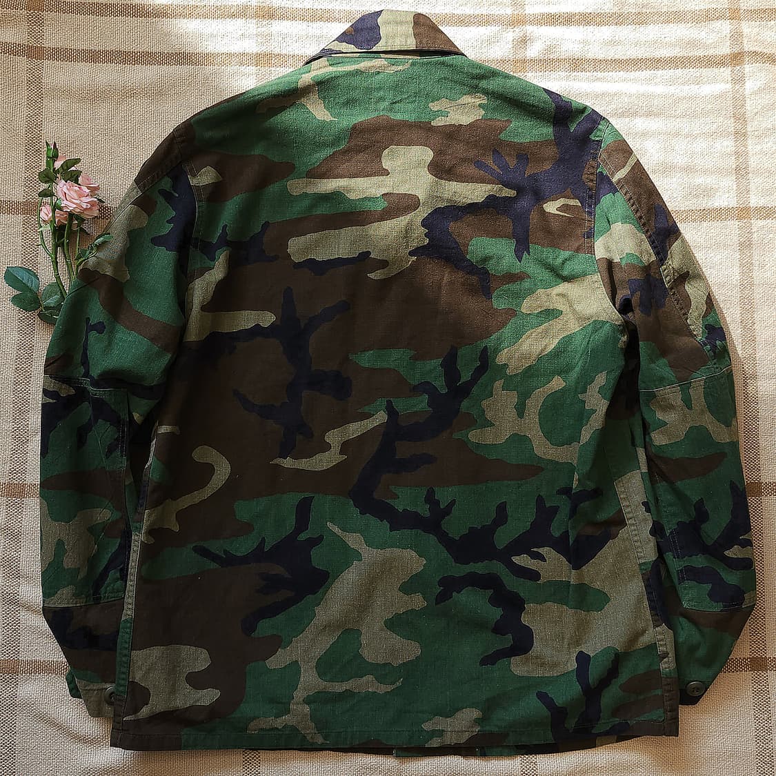 90 년대 미군 오리지널 카모 셔츠자켓 BDU 미디움 숏 상품이미지2