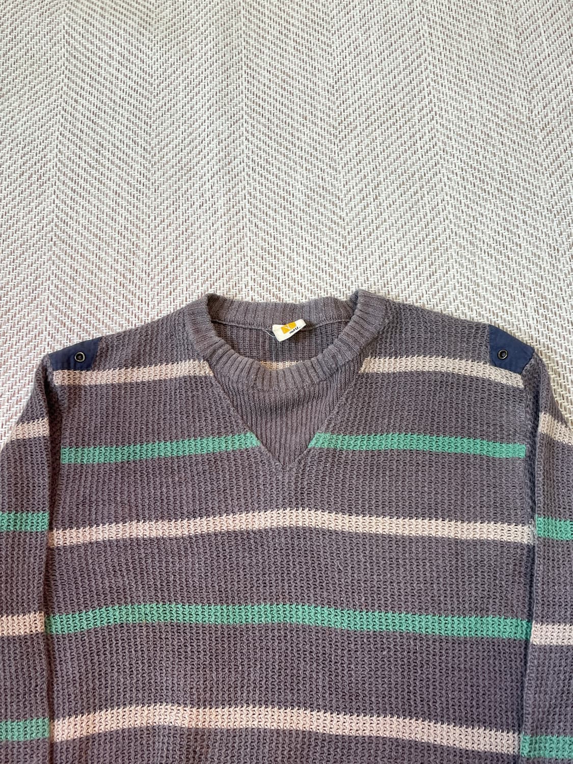 Next u 밀리터리 스트라이프 코튼니트 J03253 상품이미지4