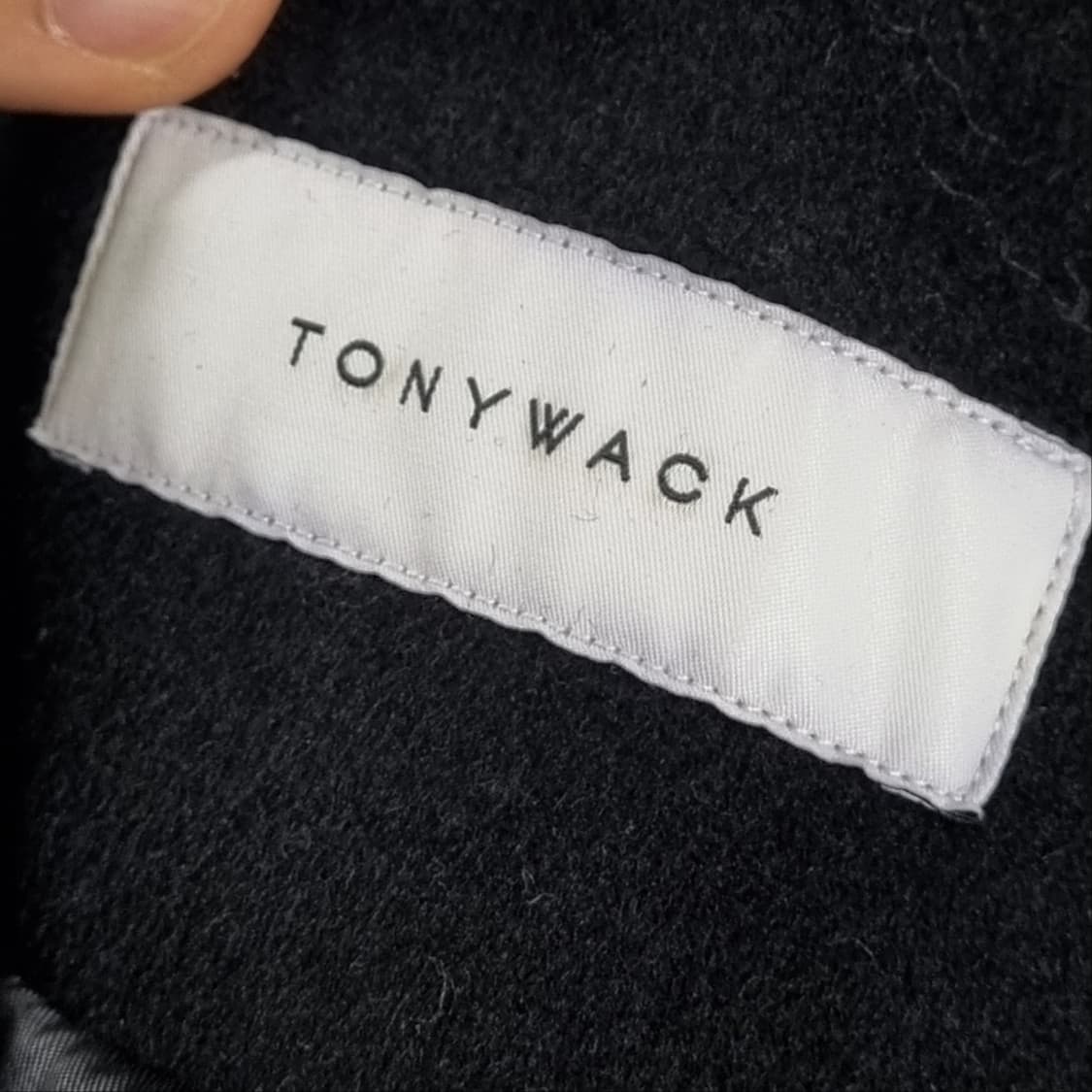 토니웩 블랙 레더 배색 스타디움 바시티 자켓 상품이미지5