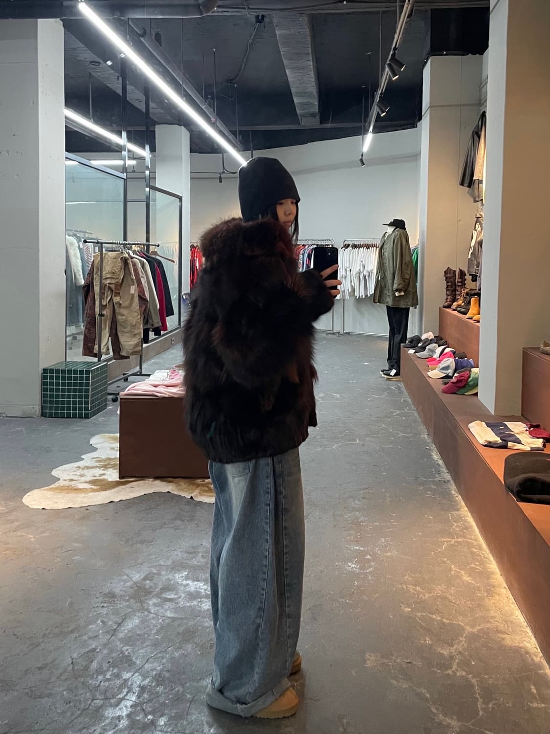 사가폭스 혼합 브라운 퍼 자켓 H1890 상품이미지1