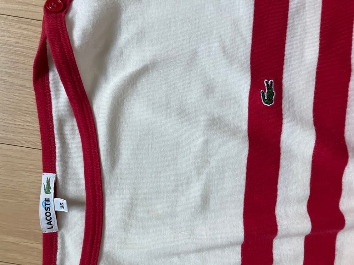 라코스테 스트라이프 면티 상품이미지5