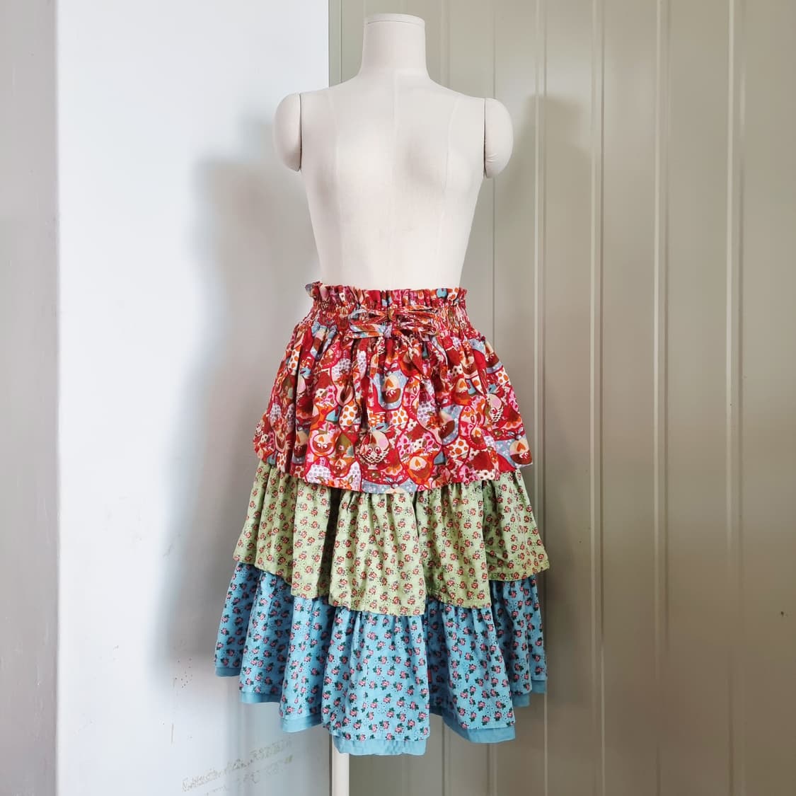 오일릴리 Oilily 코듀로이 플라워 캉캉 스커트 밴딩 치마 / 상태완벽 상품이미지2