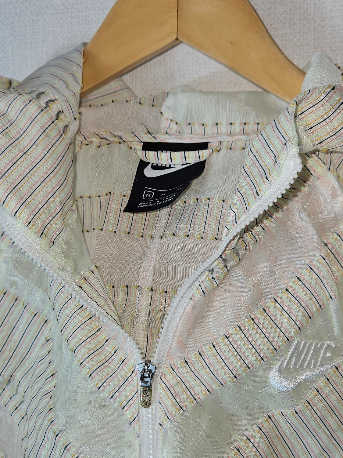 나이키 우먼스 리사이틀 시스루 린넨 바람막이 자켓 M 오버핏 (새상품) 상품이미지3