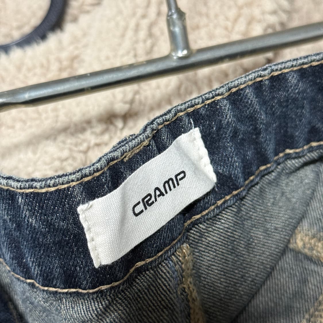 VTG 빈티지 빅사이즈 샌드워싱 디테일 와이드 데님 팬츠 상품이미지6