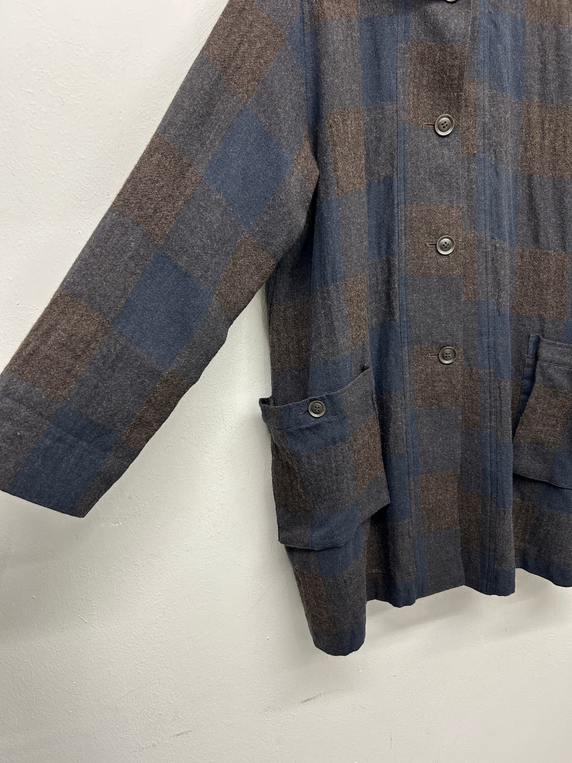 WINE 후드 체크 코트 (MADE IN JAPAN) 상품이미지3