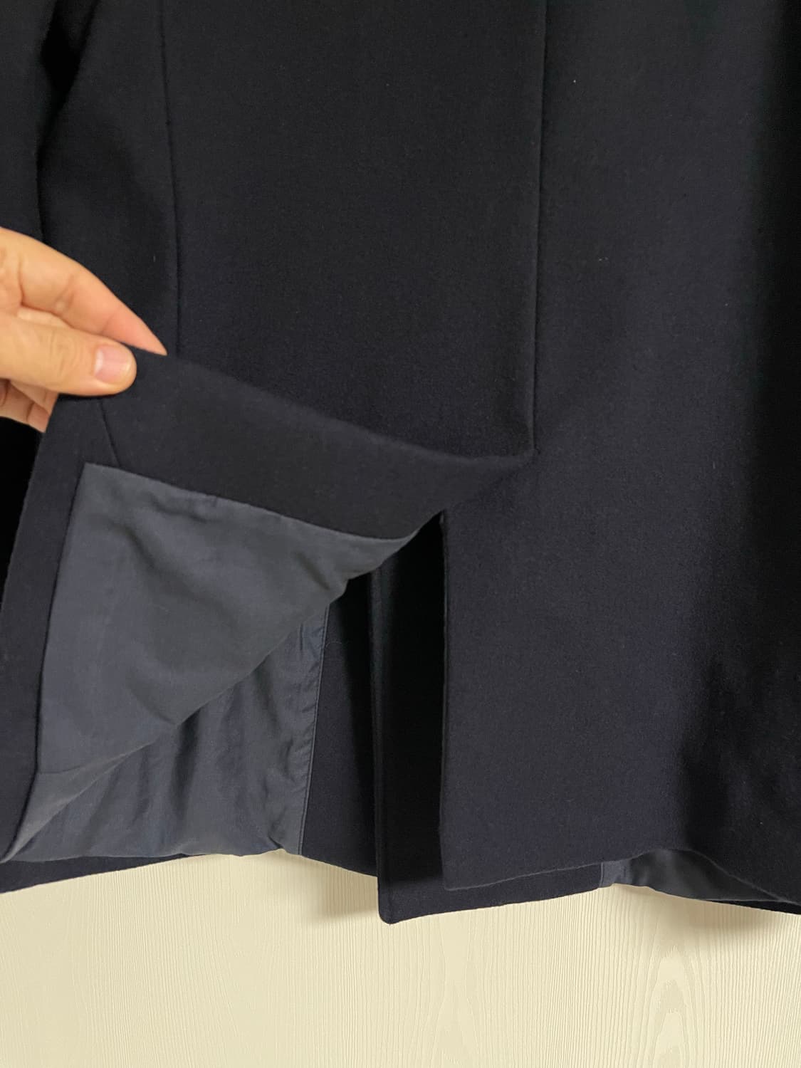 자라 더블 브레스트 울 블랜드 코트 블레이저 네이비 L 상품이미지5