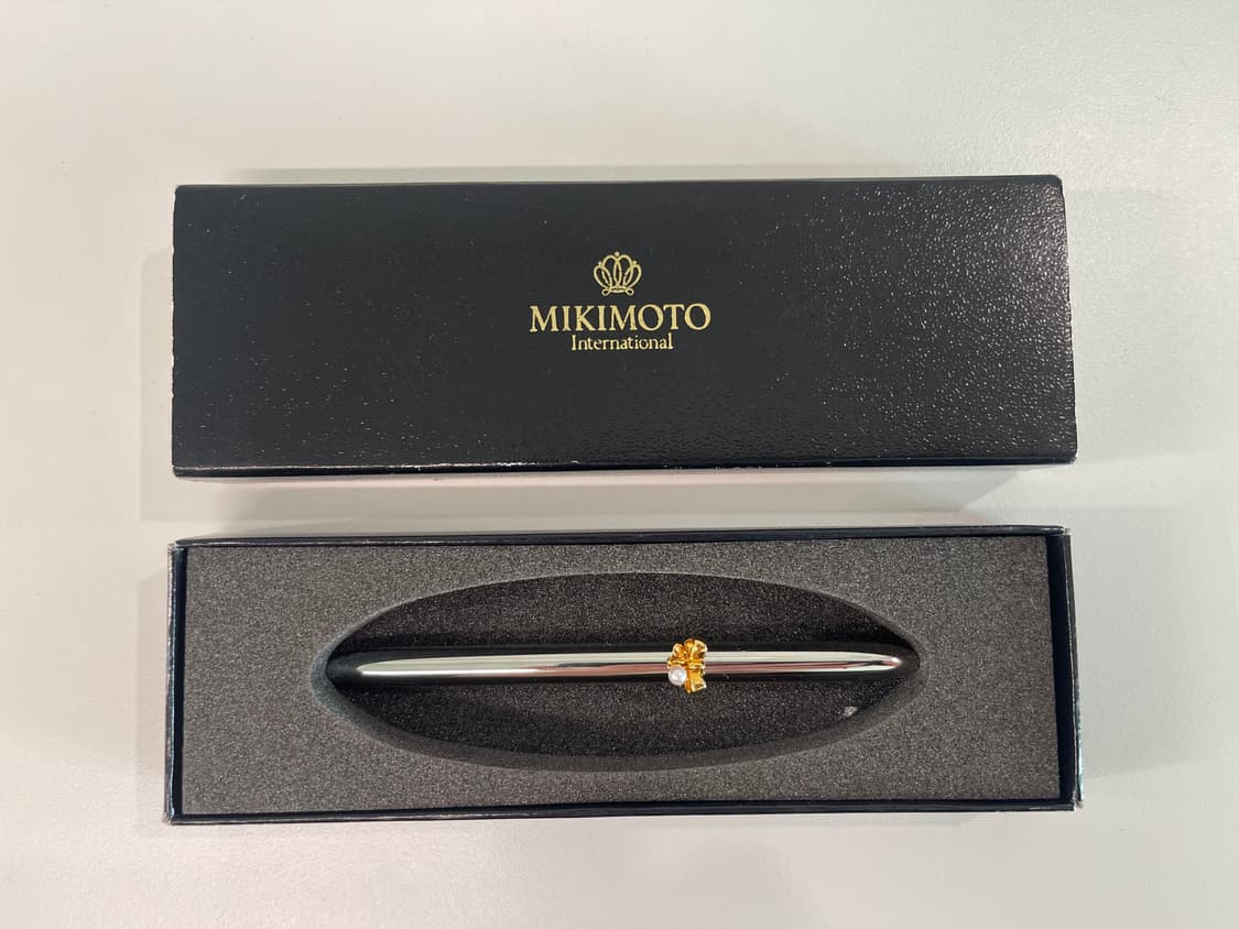 미키모토 펄 진주 리본 장식 볼펜 MIKIMOTO 상품이미지1