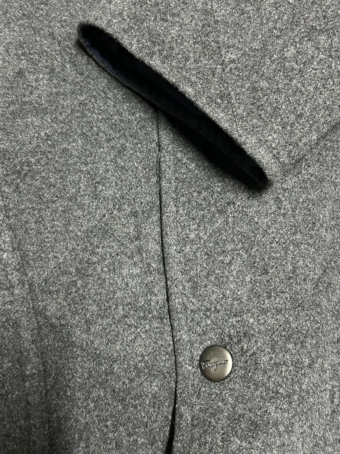 빈티지 살바토레 페라가모 코트 (레더 카라 디테일) 상품이미지5