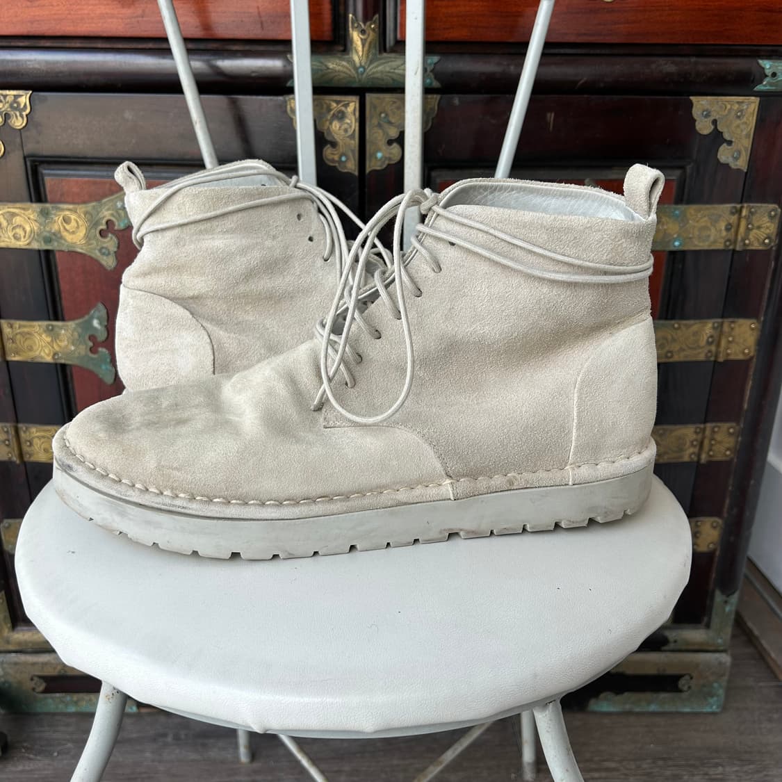 마르셀 스웨이드 레이스 업 부츠 상품이미지1