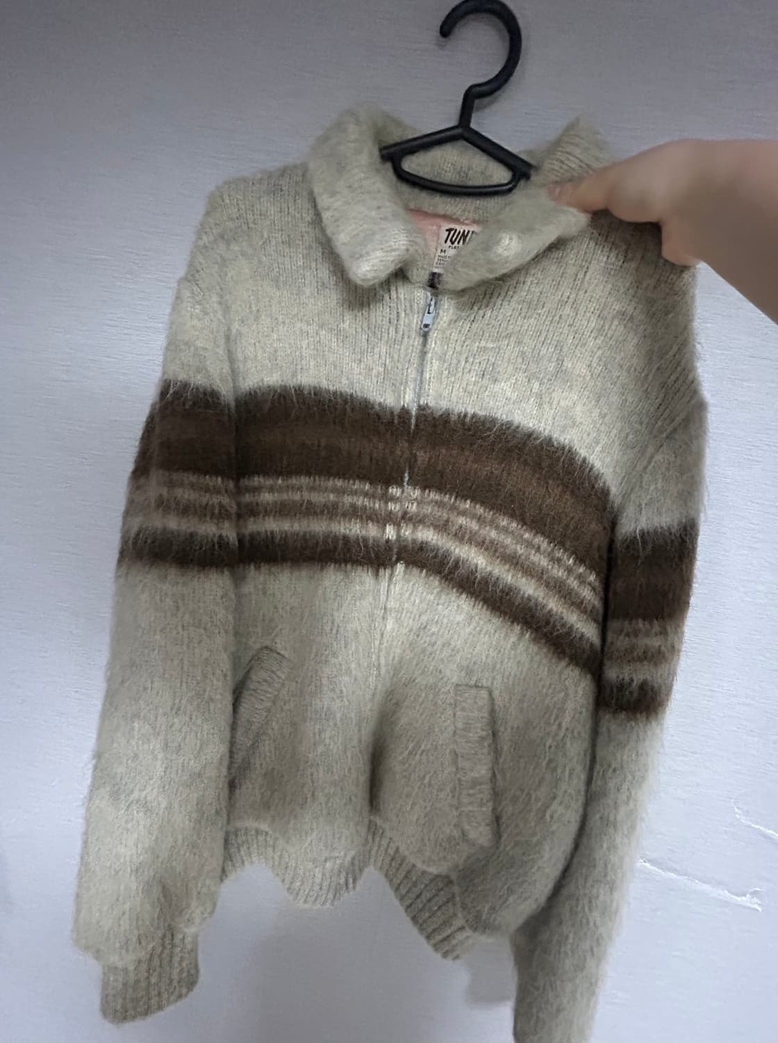 툰드라 니트카라집업 상품이미지1