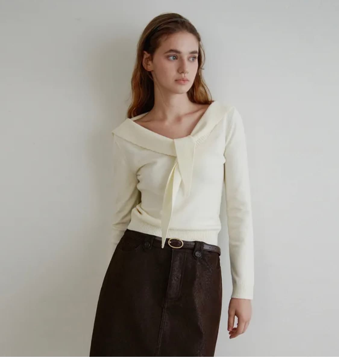 [하네] 세일러 카라 니트 상품이미지3