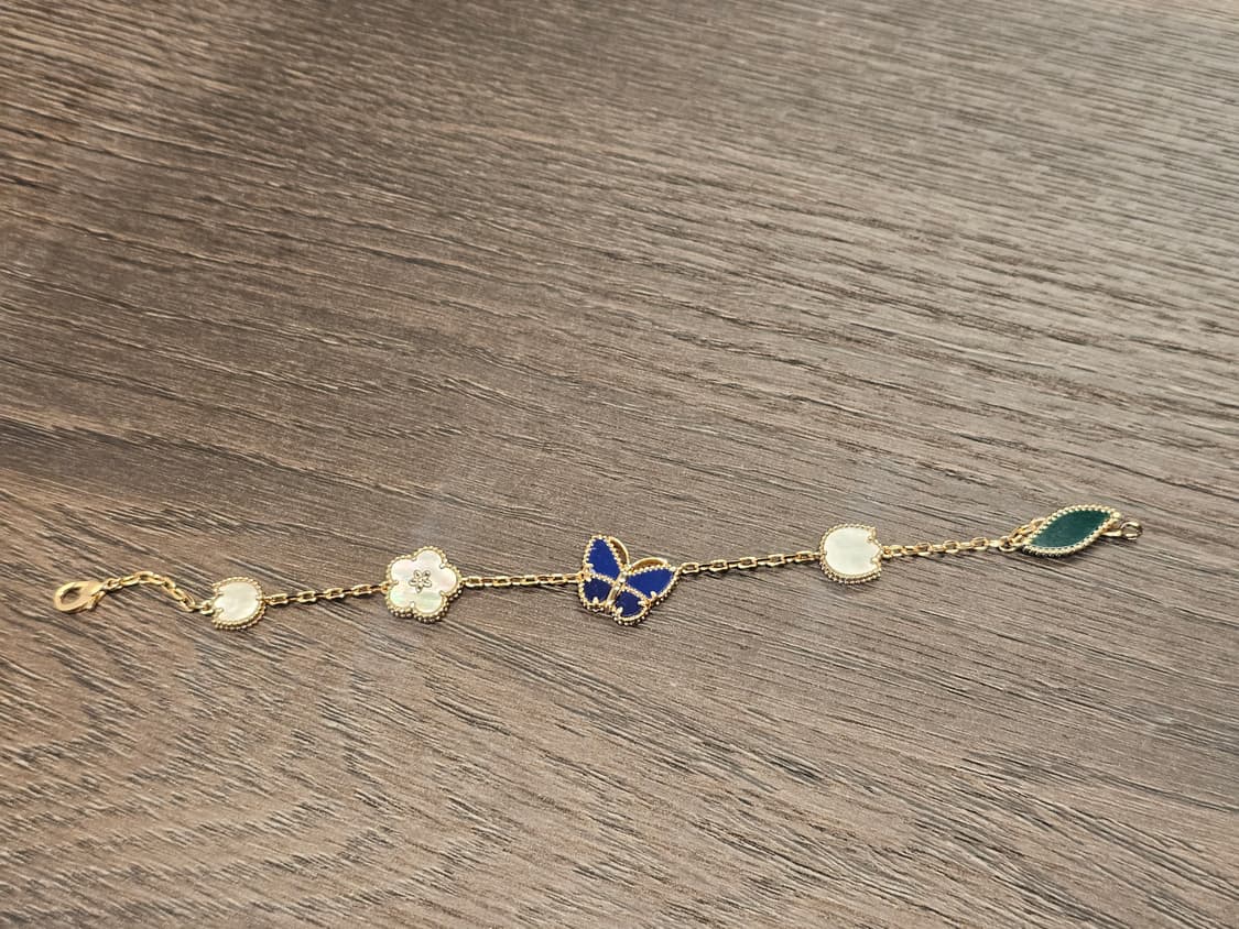 반클리프 스프링가든 나비+꽃 콤비팔찌  상품이미지2