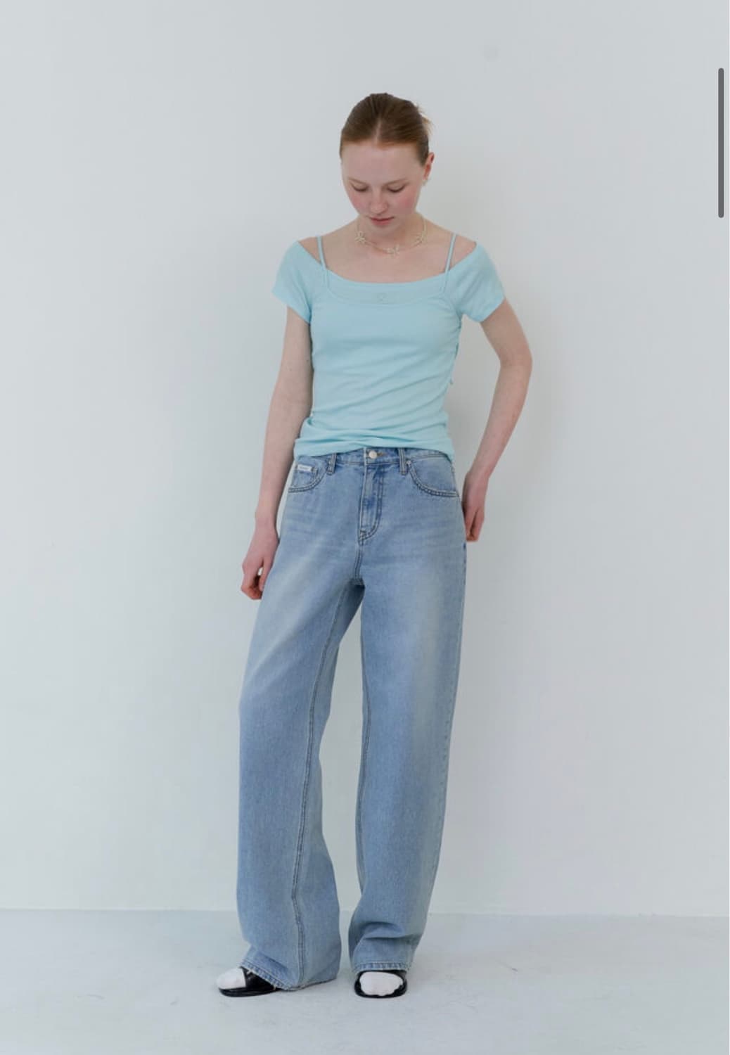 순수- String Tshirt (Blue) 상품이미지2