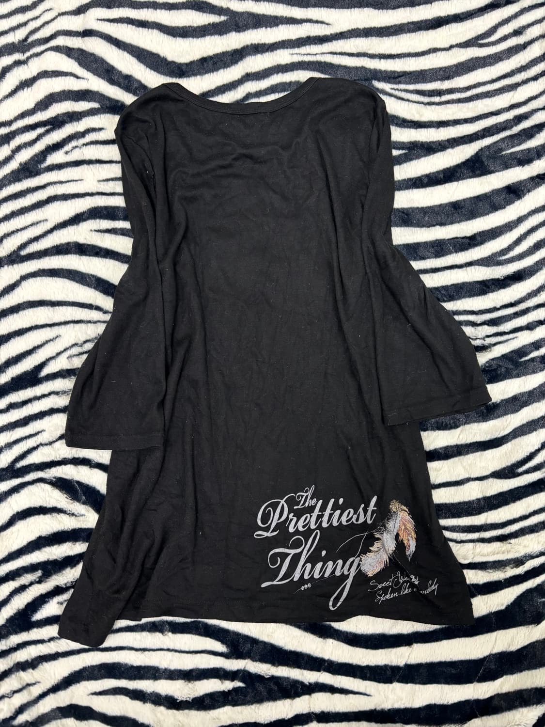 [PLG]feathers Print Black Sleeve 상품이미지4