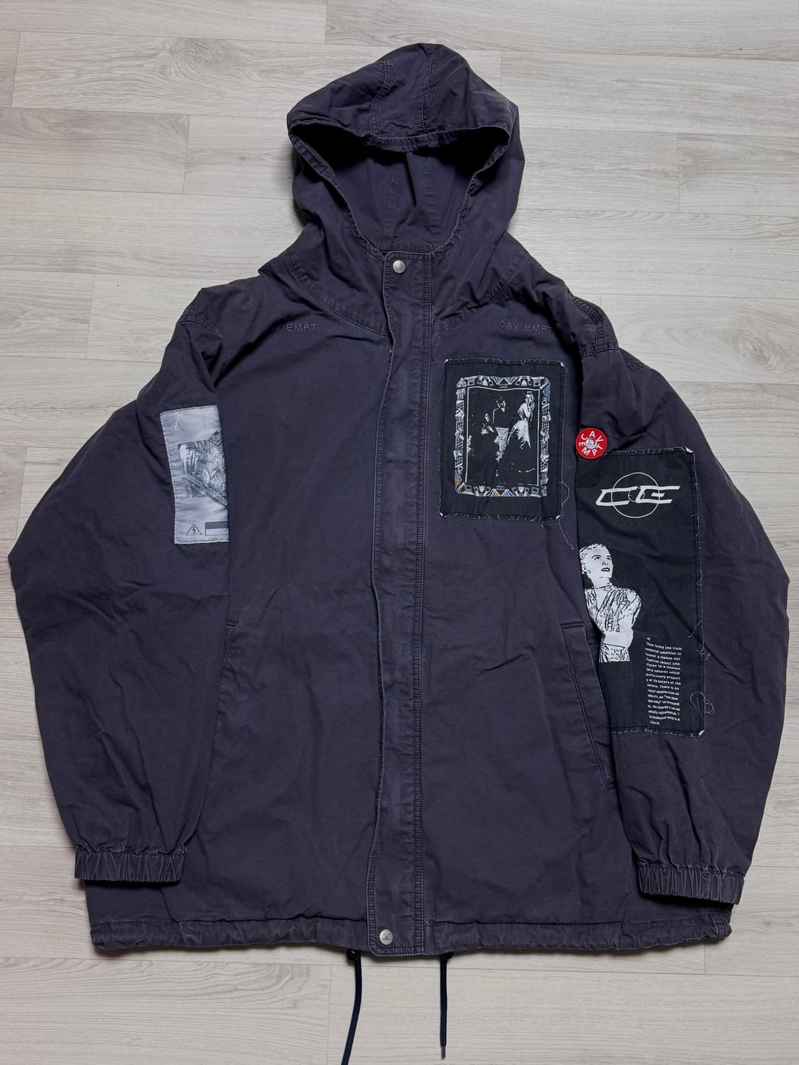 카브엠트 패치드 집 후드 자켓 블랙 상품이미지1