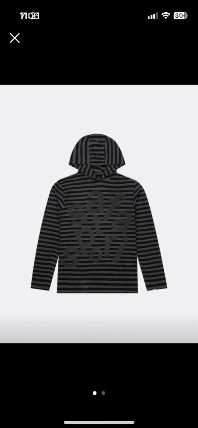 사파리스팟 티켓팅 스트라이프 보더 후드티 1사이즈 상품이미지1