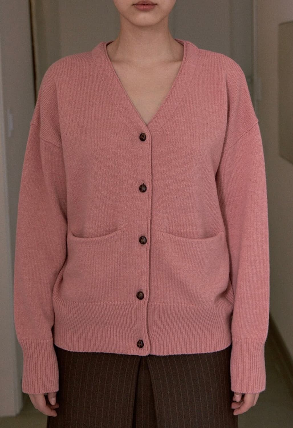 시눈 울 클래식 가디건(NEW) / pink 상품이미지2
