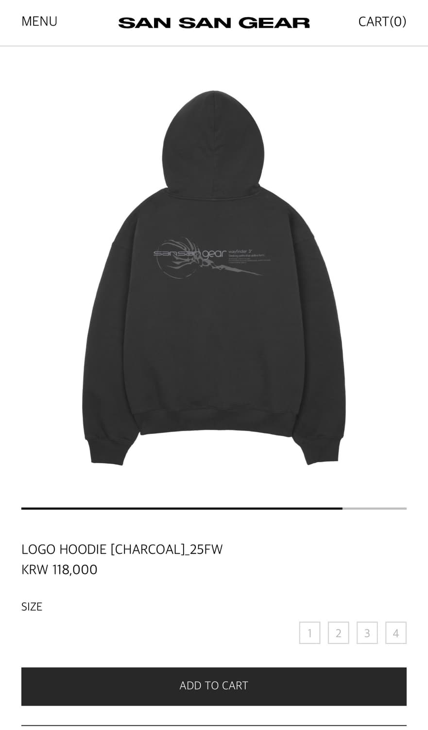 산산기어 로고 후드티 (3) 25fw 상품이미지2