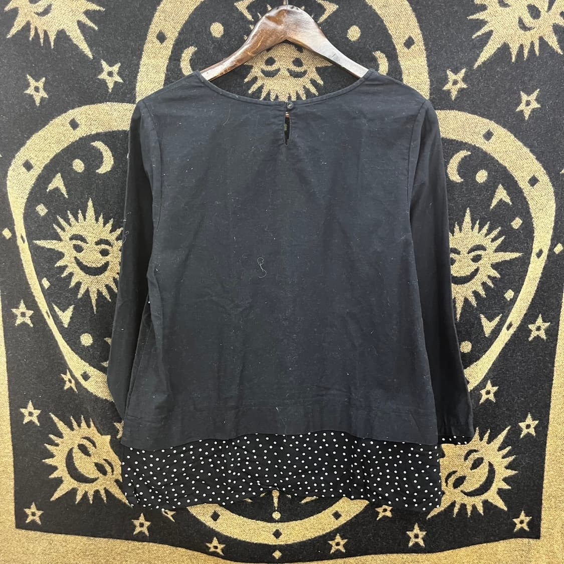 빈티지 코지 모리 땡땡이 도트 레이어드 긴팔 롱슬리브 K0066 상품이미지4