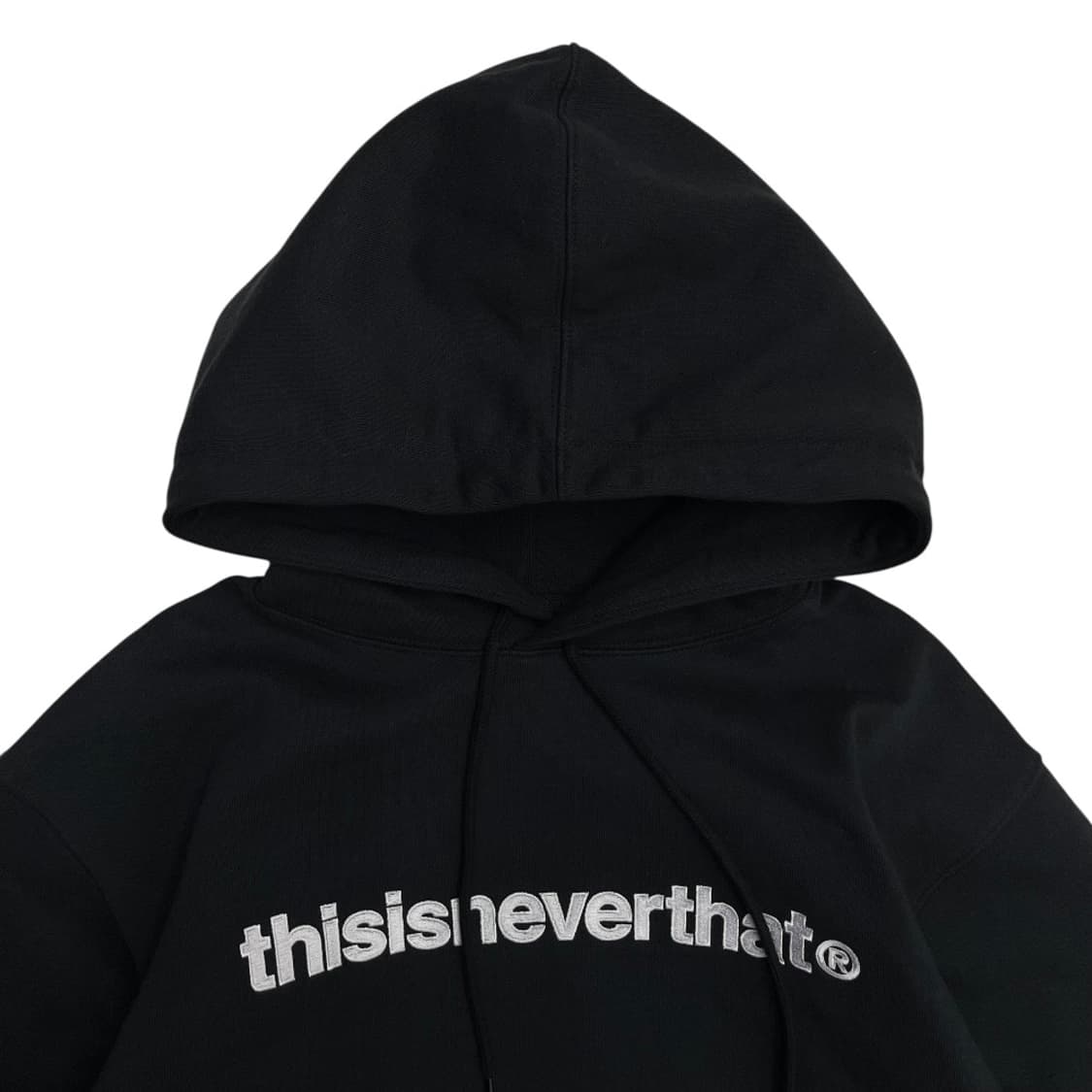디스이즈네버댓 센터로고 블랙 후드 M 상품이미지4