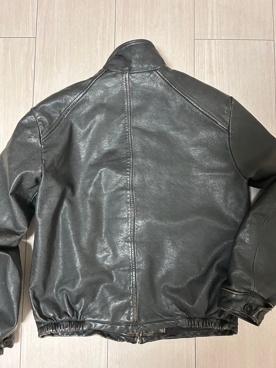 오토매틱포더피플 파이핑 레더 자켓 ml2 size1 상품이미지2