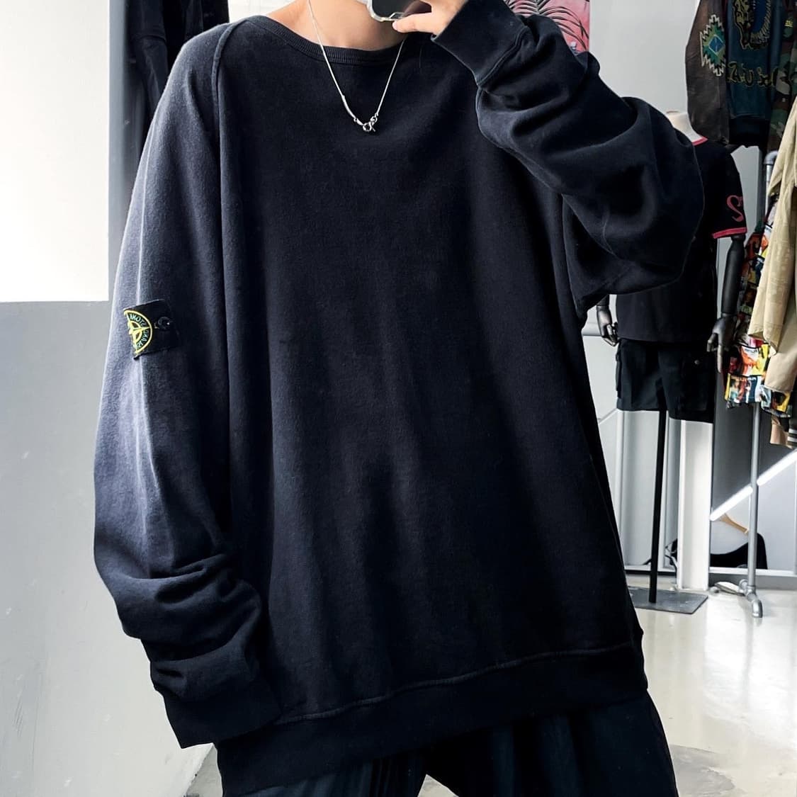 스톤 아일랜드 21s/s 올드이펙트 와펜 크루넥맨투맨 상품이미지2