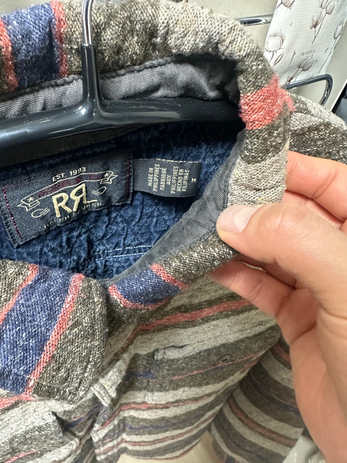 RRL 스트라이프 더블클로스 워크셔츠 M 상품이미지3